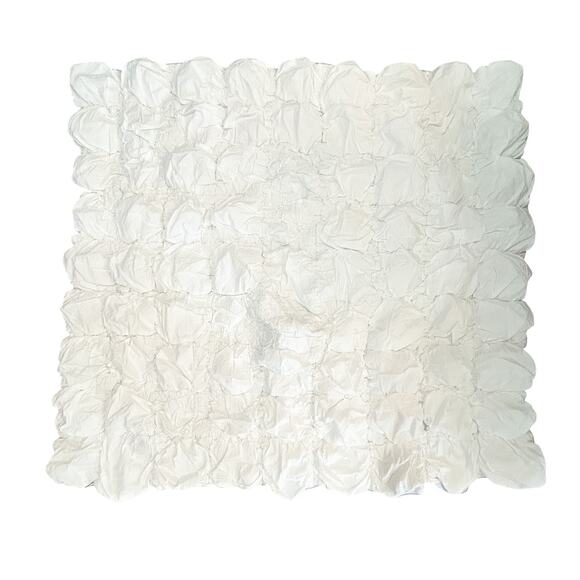 Cuddle Dreams 100% Australian Wool Throw Blanket‎ Quilted 60" x 58" Off White - Picture 1 of 9